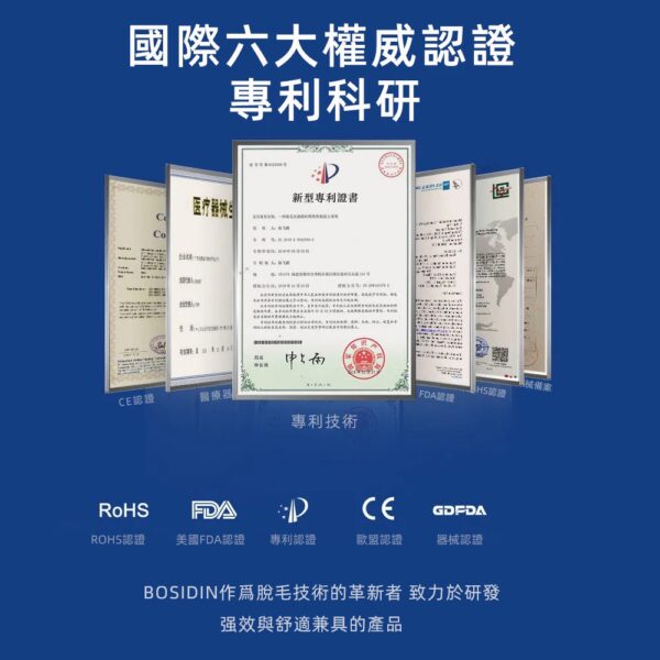 英國BoSidin 脫毛儀 免運出貨 免報關 台灣熱銷榜NO1 D-1171 白色 55萬發 脫毛機：圖片 3